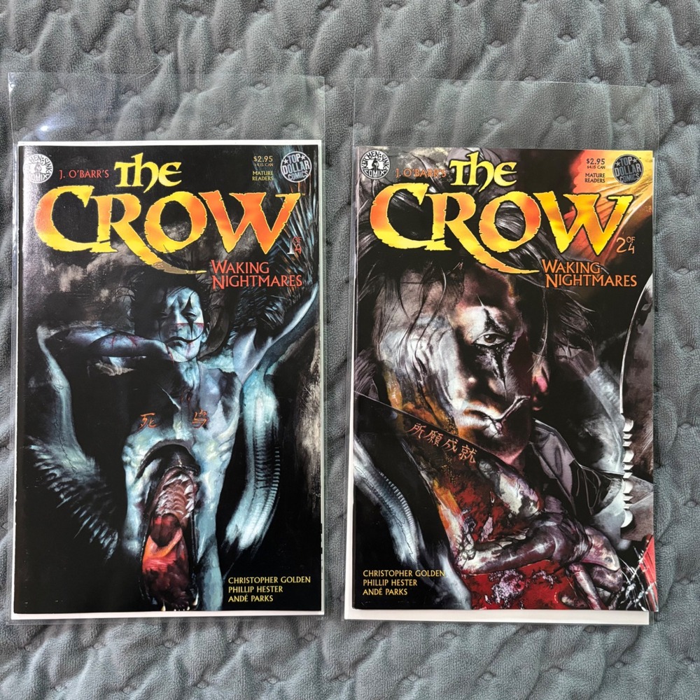 The Crow Waking Nightmares 1 2 Set 1997 Kitchen Sink Press J. O'Barr First Print